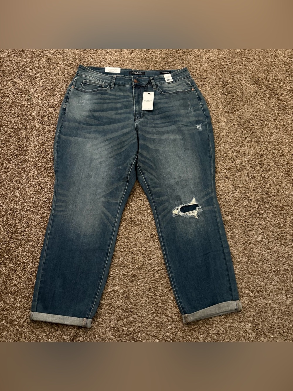 3637 NWT Judy Blue High Waist Boyfriend Fit Jeans Size 20W